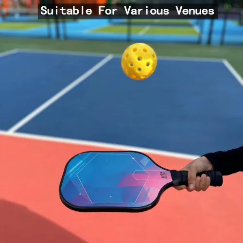 Miniatura 6 de 16mm Honeycomb Core Complete Pickle Ball Set USAPA Approved Pickle Ball Rackets 2 Pack - Professional Hybrid Carbon-Glass Fiber with Indoor/Outdoor
