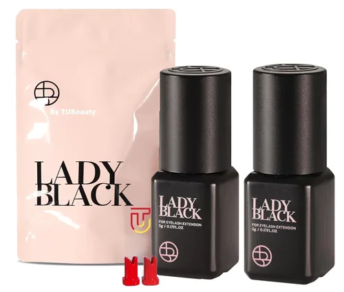 Miniatura 6 de Extensiones de pestañas color negro Sky Lady de 0.17 onzas líquidas, pegamento profesional de máxima adherencia para pestañas, secado rápido de 1-3