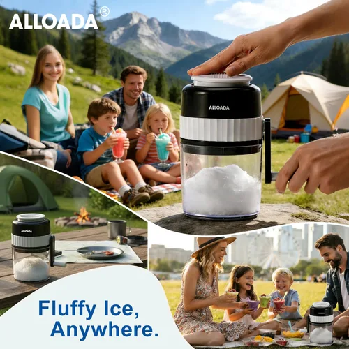 Miniatura 2 de Máquina de cono de nieve - Máquina de hielo para granos, máquina de hielo afeitado manual para conos de nieve, máquina portátil de cono de nieve