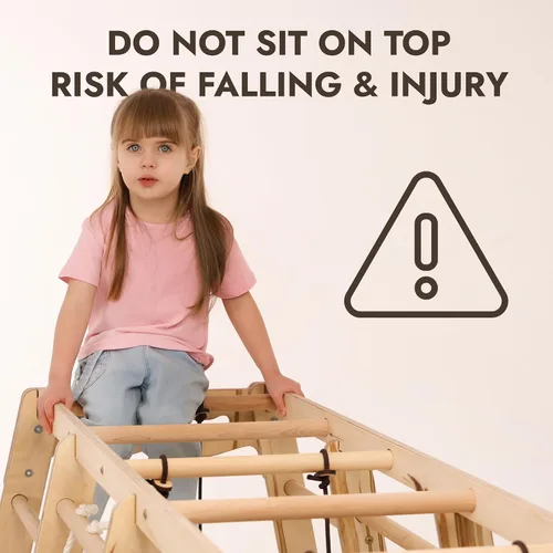 Miniatura 9 de Goodevas Improves 9-in-1 Indoor Climbing Frame for Kids, Montessori Climbing Frame with Slide, Swing, Climbing Wall, Climbing Triangle - Playground