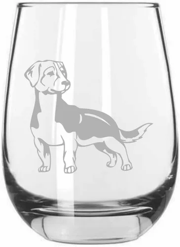 Miniatura 364 de Sakhalin Husky Dog - Copa de vino grabada personalizada de 15.25 onzas sin tallo