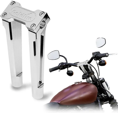 Miniatura 10 de Abrazadera superior para manillar de 1 pulgada / 0.984 in, kit de extensión de barra de mango alto de 6 pulgadas, ajuste universal para Harley