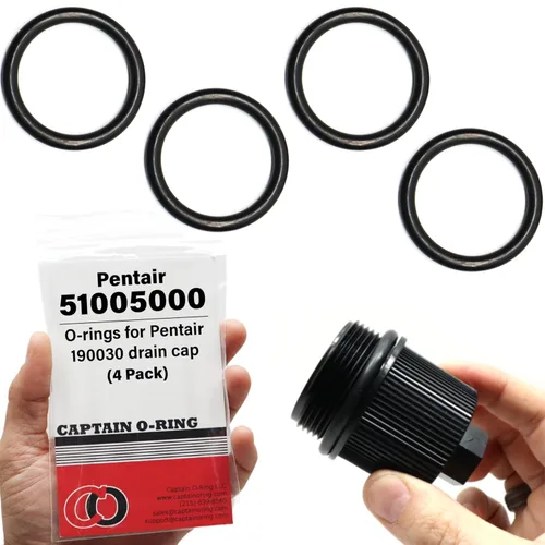Captain O-Ring – Reemplazo 51005000 O-Rings para filtro de piscina/spa Pentair y tapón de drenaje de válvula (paquete de 4)