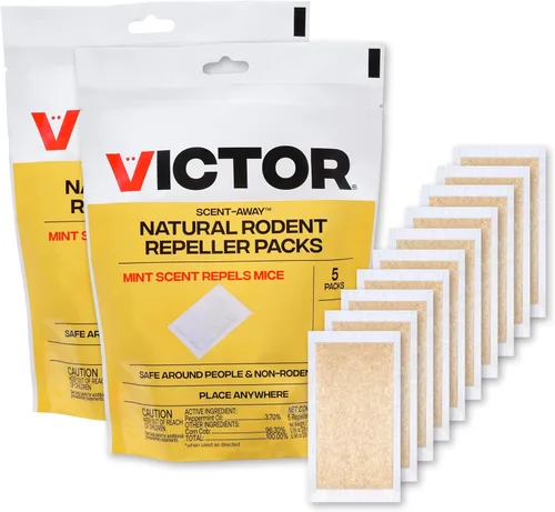 Miniatura 15 de Victor M805 Scent-Away Repelente Natural de Roedores – Repelente de ratones y ratas con aceite de menta – 5 sobres repelentes de roedores de alta