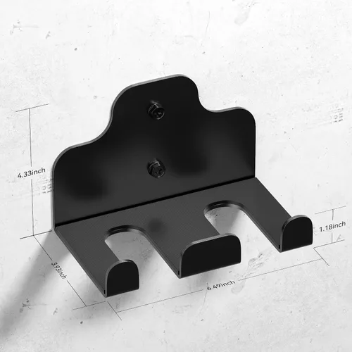 Miniatura 5 de JNIHEEP Colgador de Barra Olímpica, Estante de Barra de Gimnasio para Garaje, Estante de Montaje Vertical para Barras, Recubierto en Polvo Negro