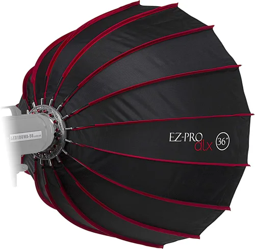 Miniatura 5 de Fotodiox Caja de luz parabólica EZ-Pro DLX de 36 pulgadas con Elinchrome y Calumet Genesis compatible con Speedring - Caja de luz plegable rápida