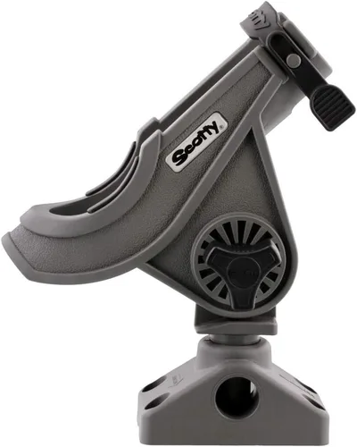 Miniatura 2 de Scotty #280-GR Baitcaster/Soporte de caña giratoria con montaje lateral/cubierta #241 (gris)