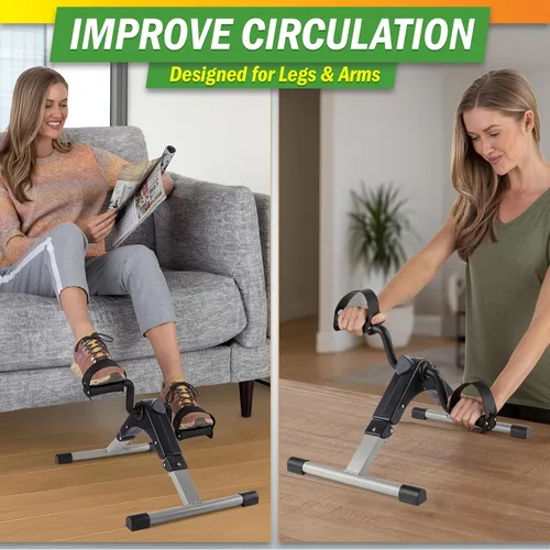 Miniatura 6 de Under Desk Exercise Bike Pedal Exerciser – Mini Stationary Cycle with Adjustable Resistance, Calorie Tracker & Foldable Design – Compact Pedal