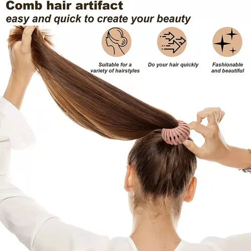 Miniatura 2 de 7 pinzas para el pelo de nido de pájaro Lazos retráctiles para el cabello, horquilla para peinado, diadema antideslizante, pinzas para el cabello
