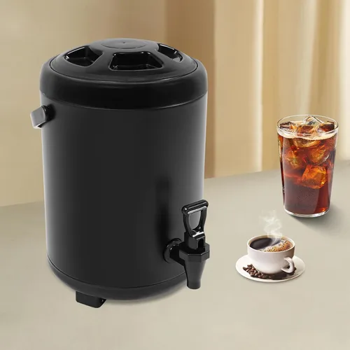 Miniatura 6 de Dispensador de bebidas con aislamiento de acero inoxidable, dispensador de bebidas calientes con grifo, dispensador térmico de bebidas frías