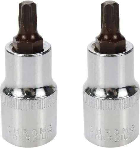 Juego de llaves hexagonales de 1/2" y T40 Torx de 2.16 pulgadas de longitud, 2 piezas Broca Torx