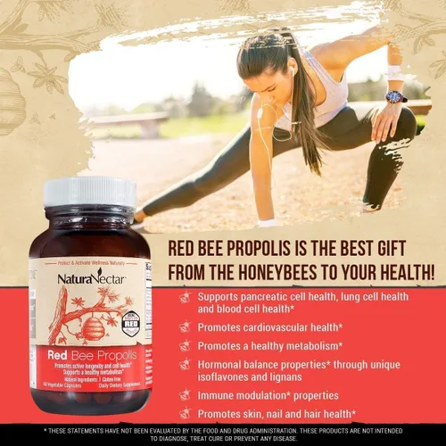 Miniatura 2 de NaturaNectar Paquete de propóleos de abeja natural, trío y propóleos rojos, para apoyo inmunológico y cardiovascular y un metabolismo saludable*