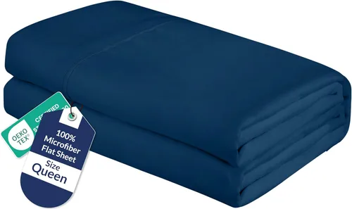 Miniatura 110 de Royale Linens Sábana Plana King – Sábanas Planas de Microfibra Cepillada Ultra Suave 1800 Solamente – Sin Arrugas y Resistente a las Manchas – Gris