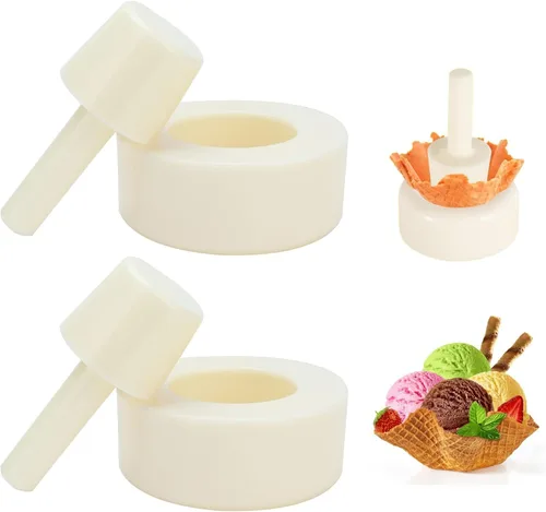 Miniatura 11 de Máquina para hacer conos de gofres crujientes, rodillo de cono de plástico para hacer helados, herramienta formadora de conos de gofres, pastelería