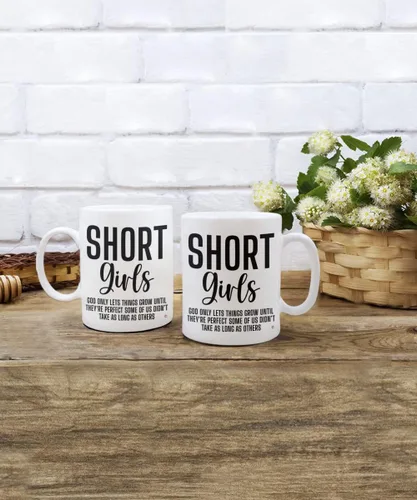 Miniatura 5 de ODDITEES Taza de café divertida corta para niñas, diseño de God Only Lets Things Grow Until Are Perfect - Taza de café de 11 onzas, color blanco
