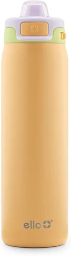 Miniatura 34 de Ello Pop & Fill Insulated Stainless Steel Water Bottle with Quick Fill Lid, Leakproof Locking, Sip or Chug Spout, BPA-Free, Double Wall Vacuum Negro