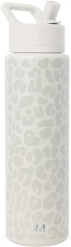 Miniatura 62 de Simple Modern botella de agua reutilizable con tapa con pajilla, de acero inoxidable con aislamiento al vacío, para gimnasio, viajes y deportes