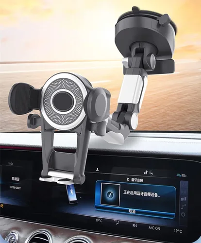 Miniatura 2 de Soporte de teléfono para camión, soporte de teléfono celular resistente para parabrisas de tablero, brazo largo, soporte de teléfono de coche