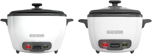 Miniatura 10 de BLACK+DECKER Olla arrocera de 3 tazas, RC503, 1.5 tazas de arroz crudo, cesta de cocción al vapor, recipiente antiadherente extraíble, un toque