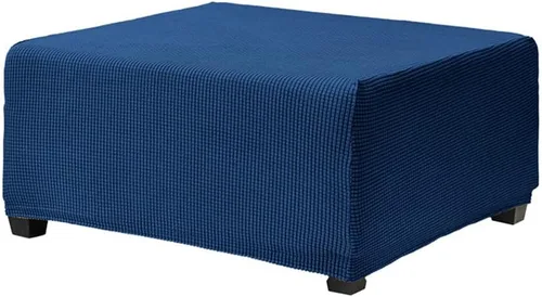 Miniatura 12 de Fundas otomanas elásticas de jacquard suave, fundas otomanas rectangulares de almacenamiento para reposapiés, protector de muebles de sala de estar