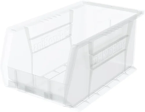 Miniatura 11 de Akro-Mils 30240 - Contenedores apilables de plástico, 15 pulgadas por 8 x 7 pulgadas, color morado, pack de 12 unidades. Transparente