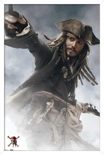 Miniatura 13 de Trends International Disney Pirates of the Caribbean: At World's End - Póster de pared de Jack Sparrow, 14.725 x 22.375 pulgadas, versión enmarcada