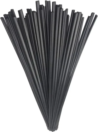 Varillas de soldadura de plástico de polietileno de polietileno de alta densidad negra: 52 pies de longitud, 0.2 pulgadas de ancho x 0.1 pulgadas de