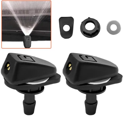 Kit de 2 boquillas para lavaparabrisas delantero de automóvil, cabezal pulverizador de 0.31 pulgadas para boquillas de lavaparabrisas de automóvil,