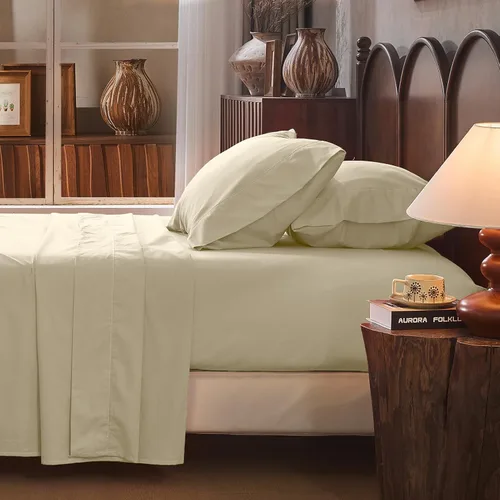 Miniatura 31 de Juego de sábanas de lino 100% tamaño King, juego de sábanas de lino transpirable y duradero de 4 piezas, ropa de cama suave para todas