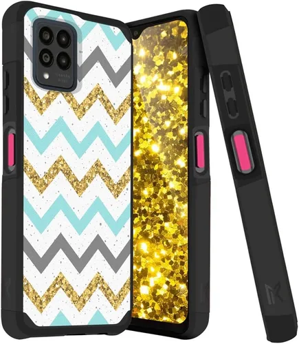 TJS Compatible con T-Mobile Revvl 6X Pro 5G y Revvl 6 Pro 5G - Funda resistente de doble capa a prueba de golpes (compatible con montaje magnético)
