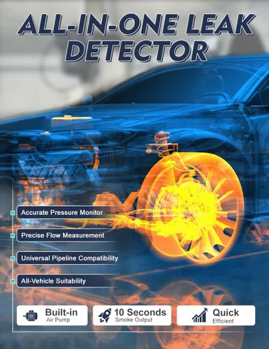 Miniatura 6 de Probador de diagnóstico de humo Evap automotriz - Detector de fugas de vacío de 12 V CC con compresor de aire incorporado para sistema de tuberías