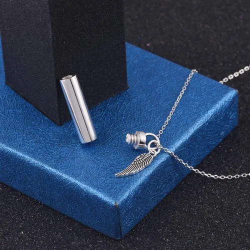 Miniatura 3 de Collar minimalista de plata de ley 925 con colgante de urna de ceniza, recuerdo de cenizas conmemorativas, exquisita joyería de cremación