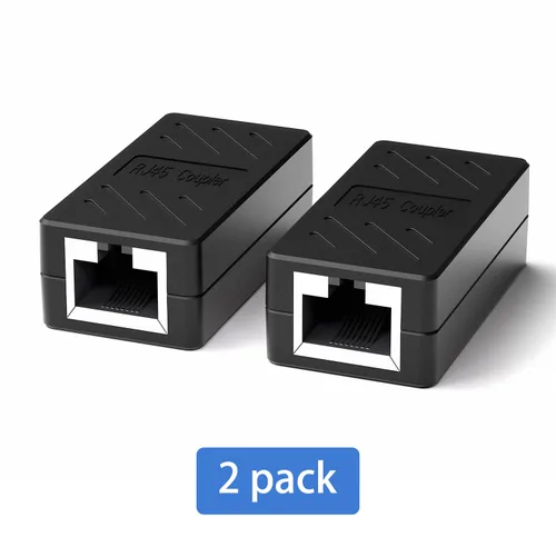 Miniatura 7 de Acoplador RJ45, adaptador extensor de cable Ethernet, conector LAN, acoplador en línea, hembra a hembra, acoplador en línea para cable Ethernet