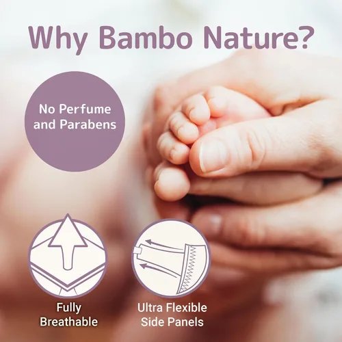 Miniatura 2 de Bambo Nature Pañales hipoalergénicos Dream Baby, pañales sostenibles con etiqueta ecológica de primera calidad, protección mejorada contra fugas