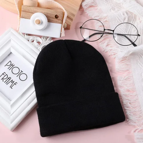 Miniatura 6 de TODDOR Paquete de 4 gorros de invierno para niños gorros de punto acrílicos para clima frío cálido para niños o niñas
