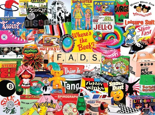 White Mountain Rompecabezas de 1000 piezas retro de collage de cultura pop con piezas grandes para adultos y familia de 24 x 30 pulgadas - Fads
