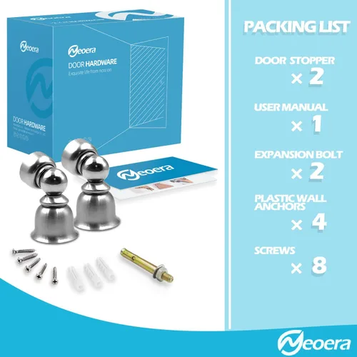 Miniatura 5 de Neoera Tope magnético para puerta ultra corto, pequeño tope de puerta fuerte magnético para mantener la puerta abierta, hecho de acero inoxidable