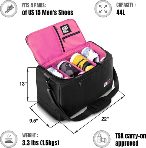 Miniatura 2 de KXKS. Kicks Kase Essential - Bolsa de viaje para zapatos, bolsa de viaje para zapatos deportivos, bolsa de deporte perfecta para gimnasio, viajes