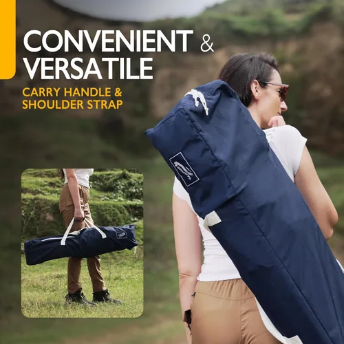 Miniatura 6 de Silla de camping plegable de gran tamaño para adultos, soporta 500 libras, tela transpirable, soporte para tazas aislado, enfriador de 8 latas