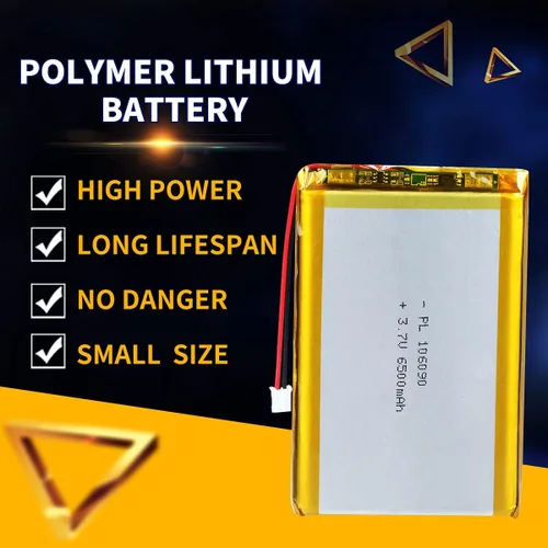 Miniatura 3 de Batería recargable Lipo de iones de polímero de litio de 3.7V 10X 6500mAh 106090 con conector PH 0.079 in