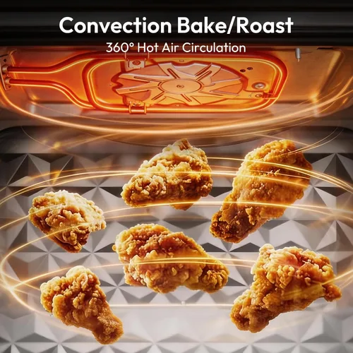 Miniatura 2 de Horno microondas de convección de 30 pulgadas, ThermoMate de 1.5 pies cúbicos sobre la estufa, acero inoxidable de 900 W, cocción con un solo toque