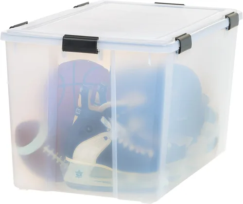 IRIS USA WEATHERPRO - Caja de almacenamiento de 156 cuartos de galón con tapa de sello de junta, sin BPA, fabricada en Estados Unidos, contenedores