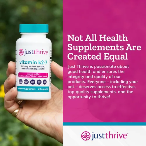 Miniatura 7 de Just Thrive Vitamina K2-7 - Suplemento de vitamina K2 para huesos, cerebro y corazón, 60 cápsulas