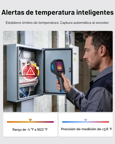 Miniatura 7 de TOPDON TC004 Cámara de imágenes térmicas, resolución TISR de 320 x 240, alta resolución IR de 256 x 192, cámara infrarroja portátil con vida útil