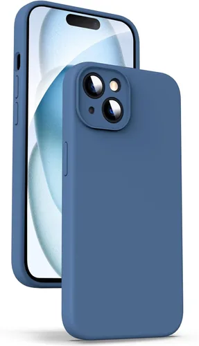 Miniatura 29 de Supdeal Funda de silicona líquida para iPhone 12 Pro Max, [protección de cámara] [antihuellas dactilares] [carga inalámbrica] Funda protectora de 4