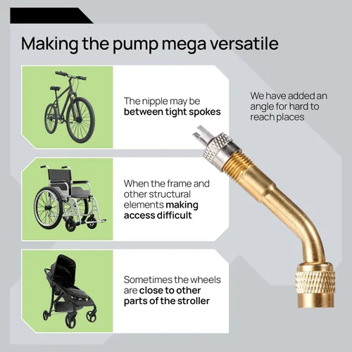 Miniatura 4 de Bomba de bicicleta de suelo, inflador avanzado de neumáticos de bicicleta, bomba de aire manual para bicicleta con válvulas Presta y Schrader