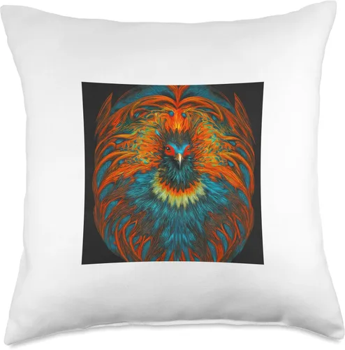 Miniatura 5 de Zenith Designs Phoenix with Red Eyes - Almohada de diseño único, 16 x 16 pulgadas, multicolor