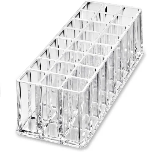 Miniatura 2 de Organizador de herramientas de maquillaje acrílico, 24 espacios, ranura profunda, contenedor recargable para herramientas de belleza cosmética