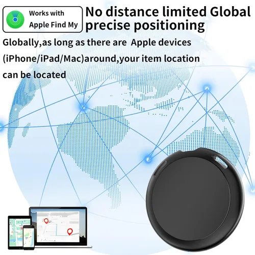 Miniatura 2 de Paquete de 2 rastreadores GPS para vehículos que funcionan con Find My (solo iOS) Buscador de artículos de automóvil en tiempo real, cobertura