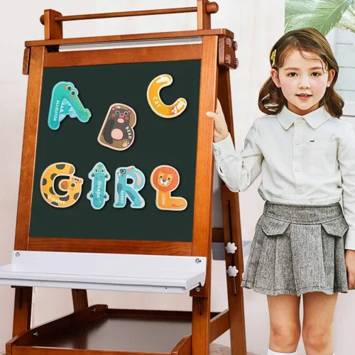Miniatura 7 de JOCHA ABC Letra Lindos Animales Nevera Jumbo Grandes Imanes del Alfabeto Preescolar Aprendizaje de Ortografía Nevera Magnético Mayúscula Colorido